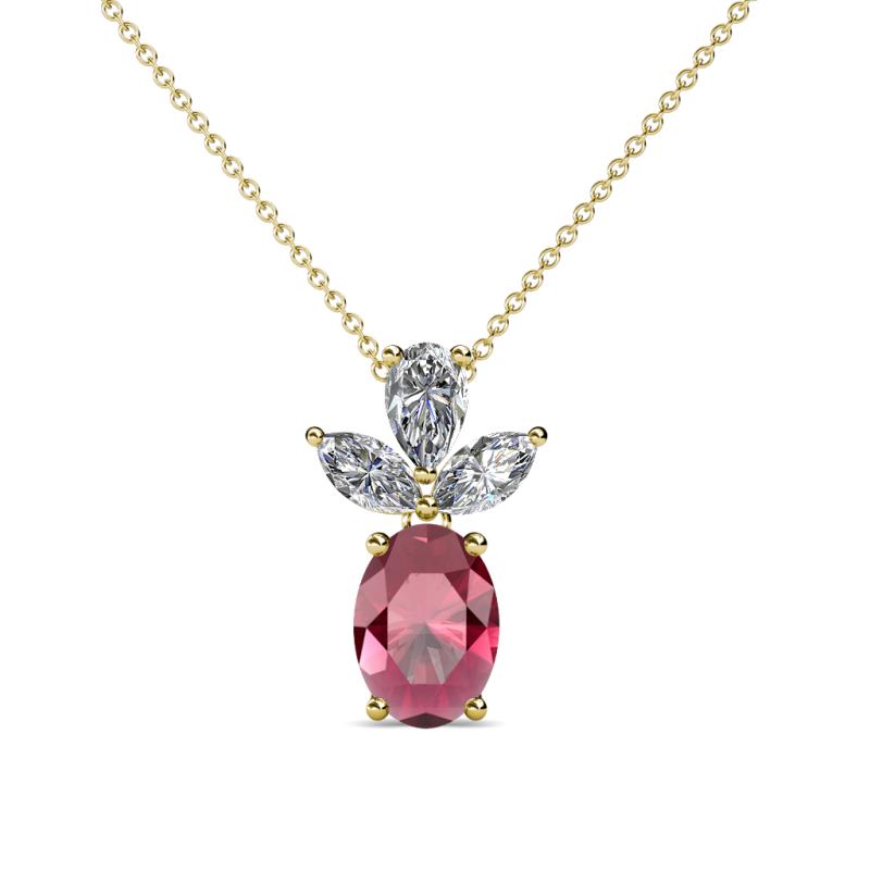 Rayen Rhodolite Garnet and Diamond Slider Pendant 