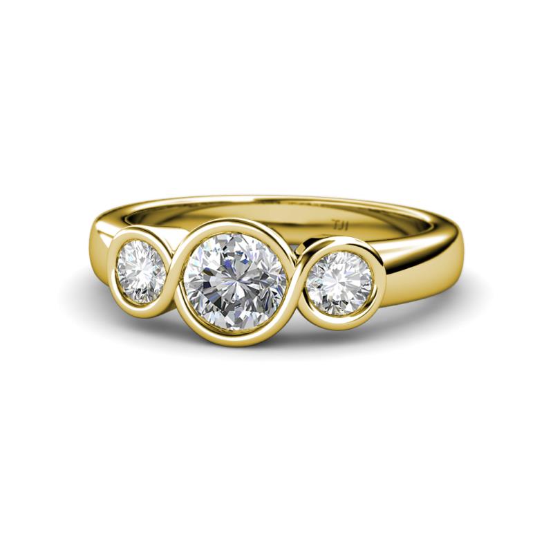 Naava Diamond Three Stone Engagement Ring 