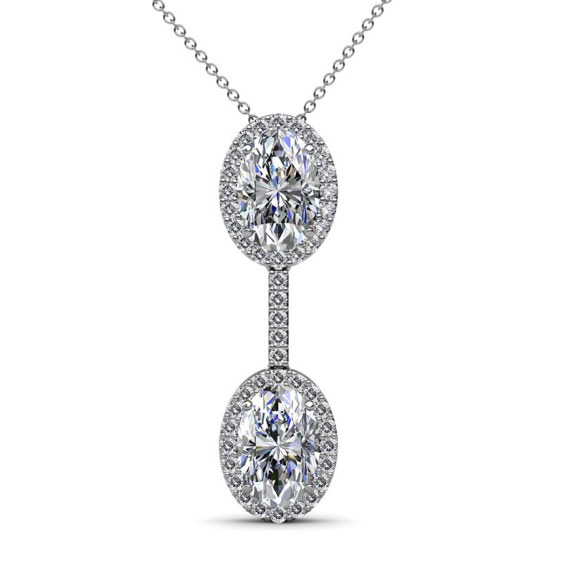 Zaneta Diamond Halo Slider Pendant 