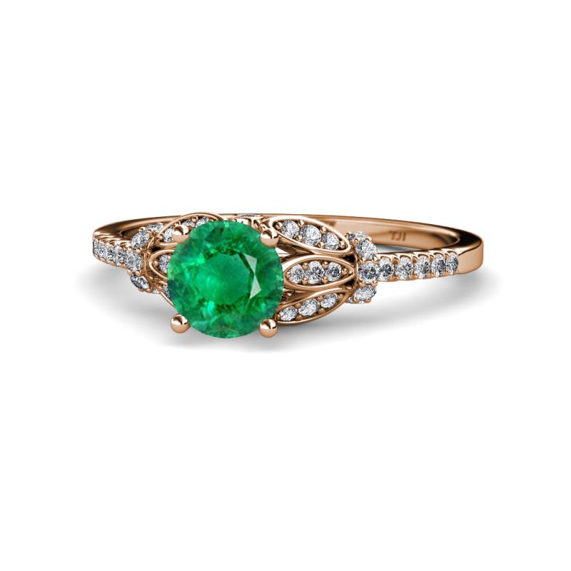 Katelle Desire Emerald and Diamond Engagement Ring 