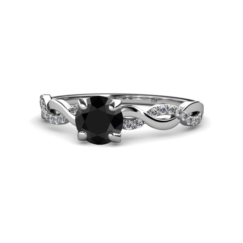 Mayra Desire Black and White Diamond Engagement Ring 