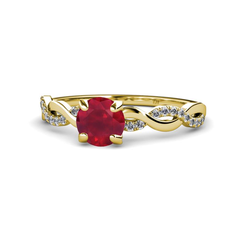 Mayra Desire Ruby and Diamond Engagement Ring 
