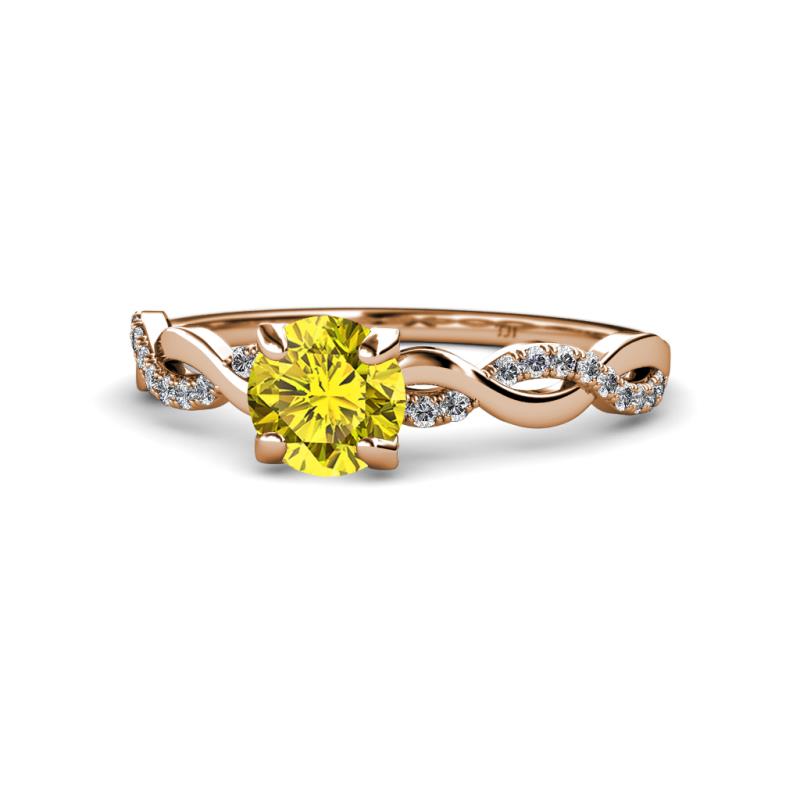 Mayra Desire Yellow and White Diamond Engagement Ring 