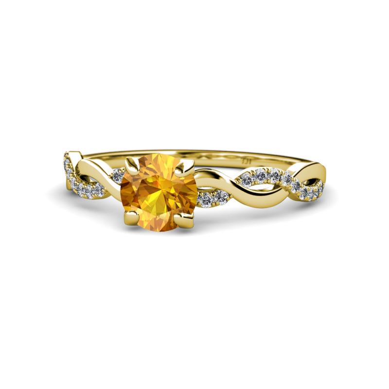Mayra Desire Citrine and Diamond Engagement Ring 