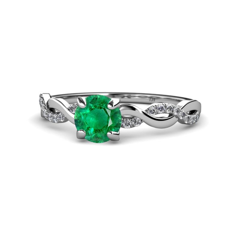 Mayra Desire Emerald and Diamond Engagement Ring 