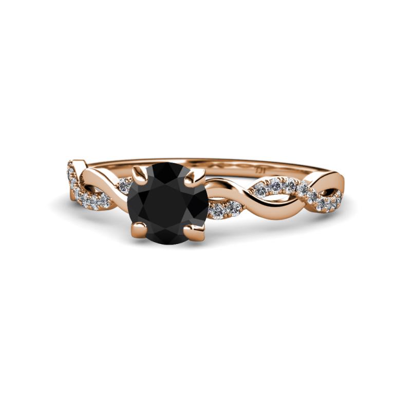 Mayra Desire Black and White Diamond Engagement Ring 