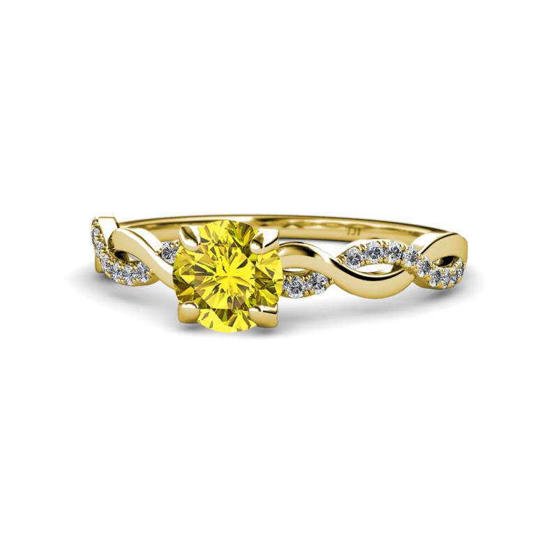 Mayra Desire Yellow and White Diamond Engagement Ring 