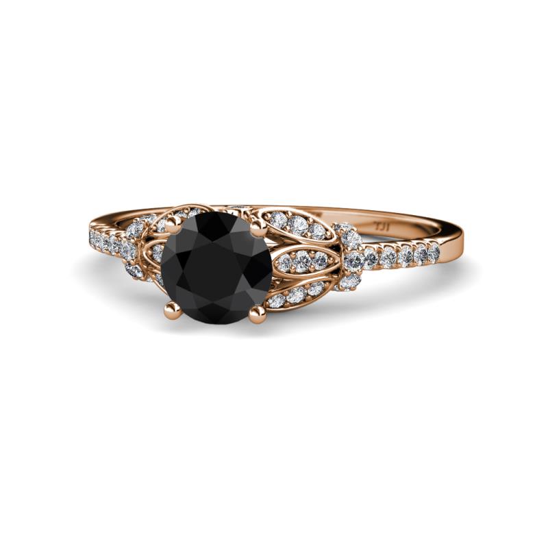 Katelle Desire Black and White Diamond Engagement Ring 