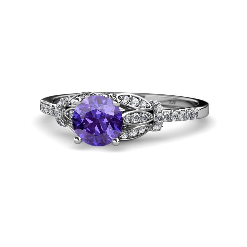 Katelle Desire Iolite and Diamond Engagement Ring 