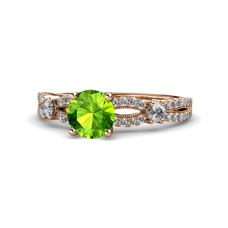 Senna Desire Peridot and Diamond Engagement Ring 