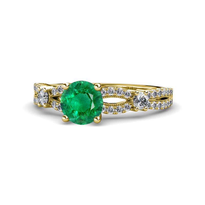 Senna Desire Emerald and Diamond Engagement Ring 