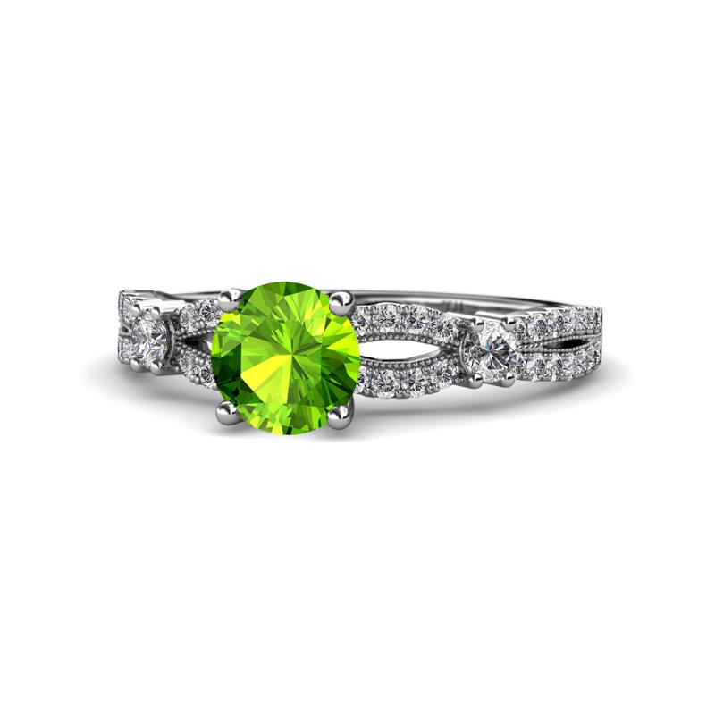 Senna Desire Peridot and Diamond Engagement Ring 
