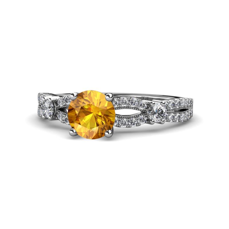 Senna Desire Citrine and Diamond Engagement Ring 