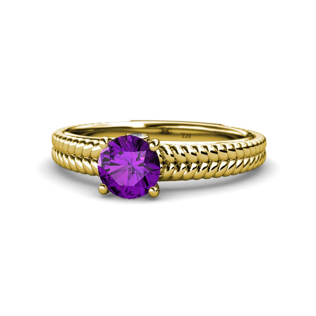 Kelis Desire Amethyst and Diamond Engagement Ring 