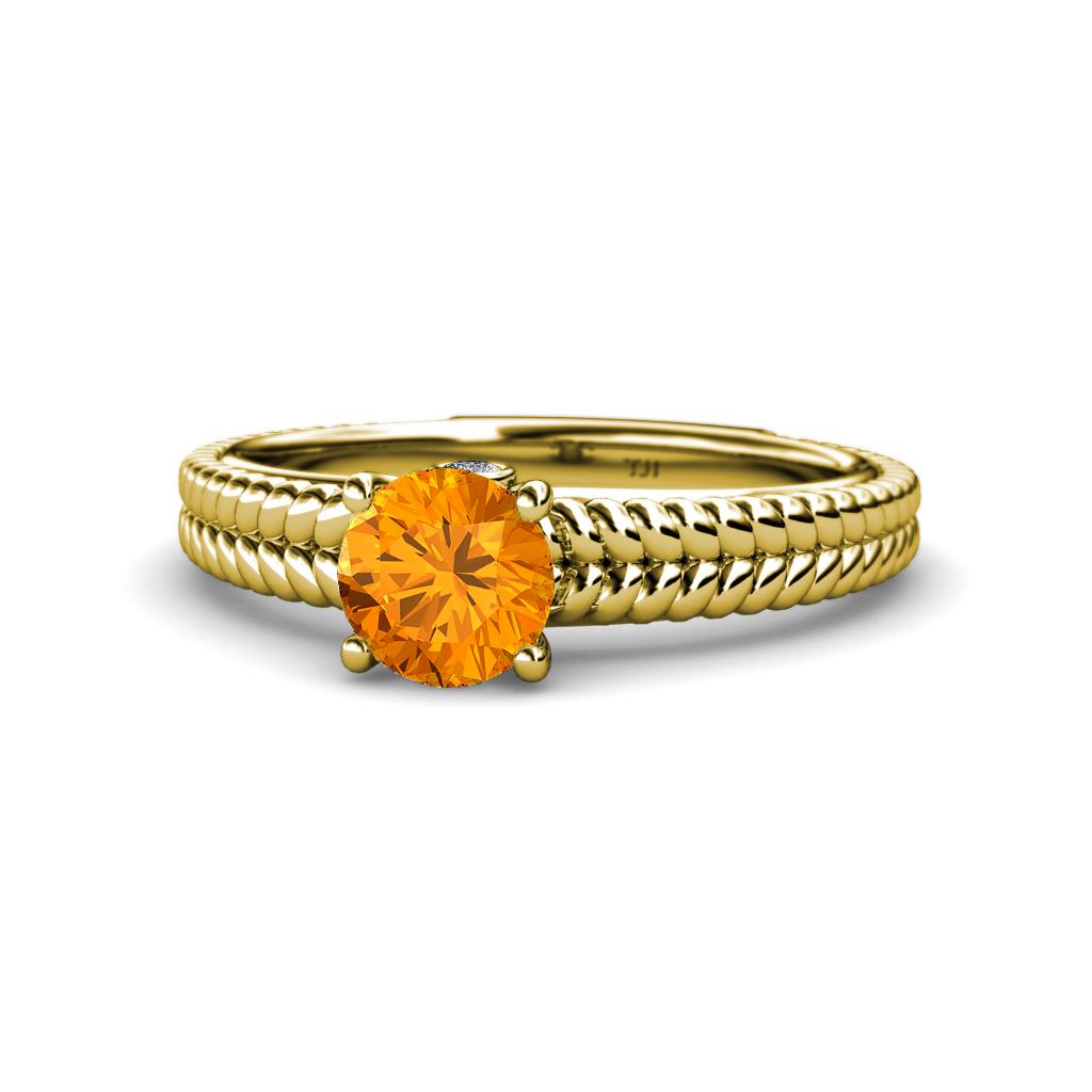Kelis Desire Citrine and Diamond Engagement Ring 