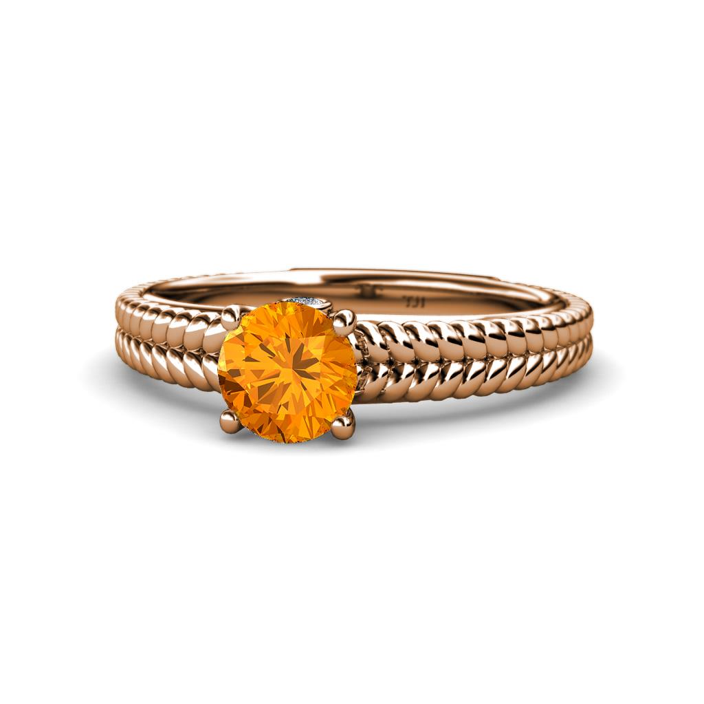 Kelis Desire Citrine and Diamond Engagement Ring 