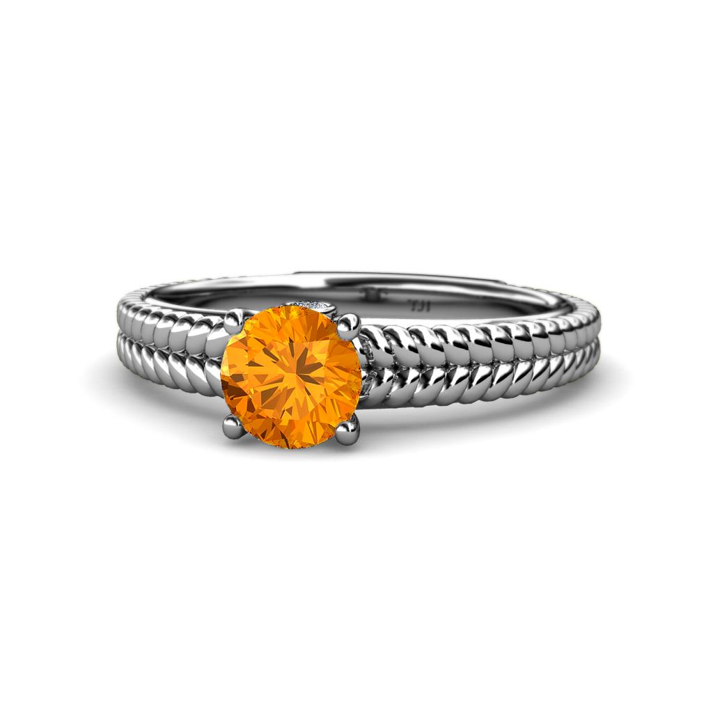 Kelis Desire Citrine and Diamond Engagement Ring 