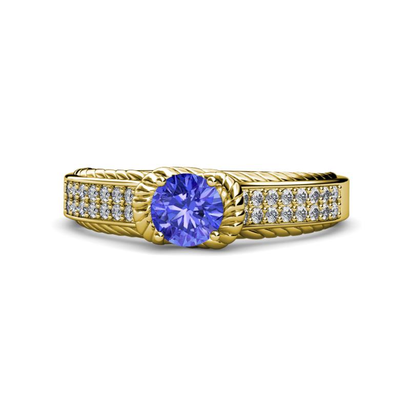 Anya Desire Tanzanite and Diamond Engagement Ring 
