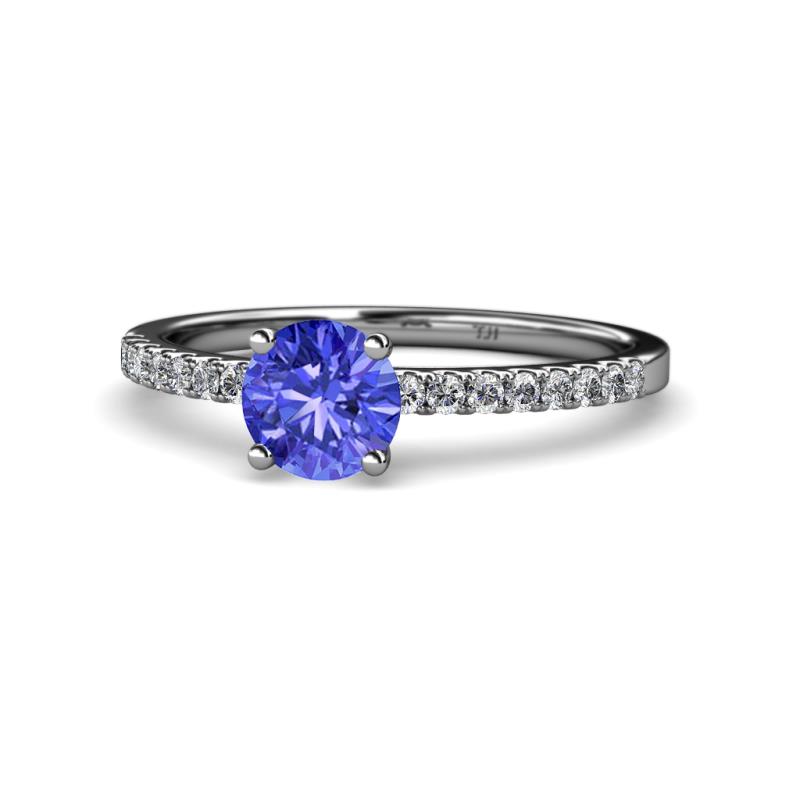Della Signature Tanzanite and Diamond Solitaire Plus Engagement Ring 