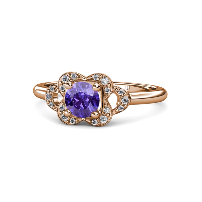 Kyra Signature Iolite and Diamond Engagement Ring 