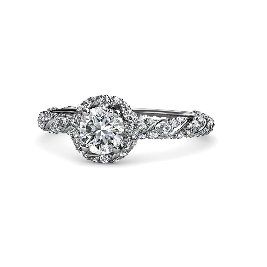 Allene Signature Diamond Halo Engagement Ring 