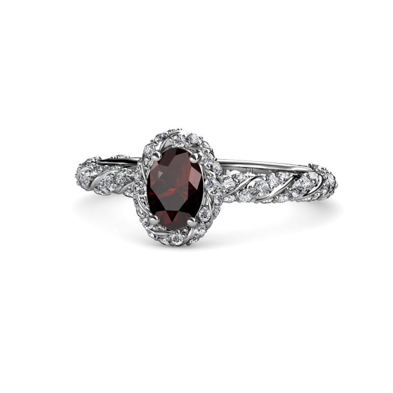 Allene Signature Oval Cut Halo Engagement Ring 