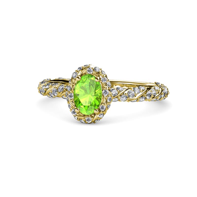 Allene Signature Oval Cut Halo Engagement Ring 