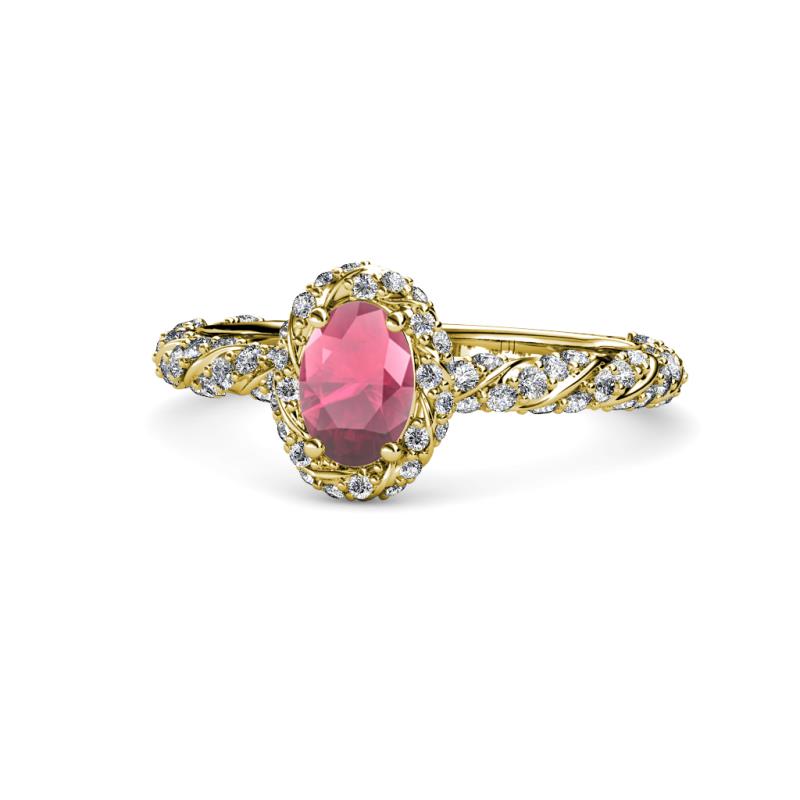 Allene Signature Oval Cut Halo Engagement Ring 