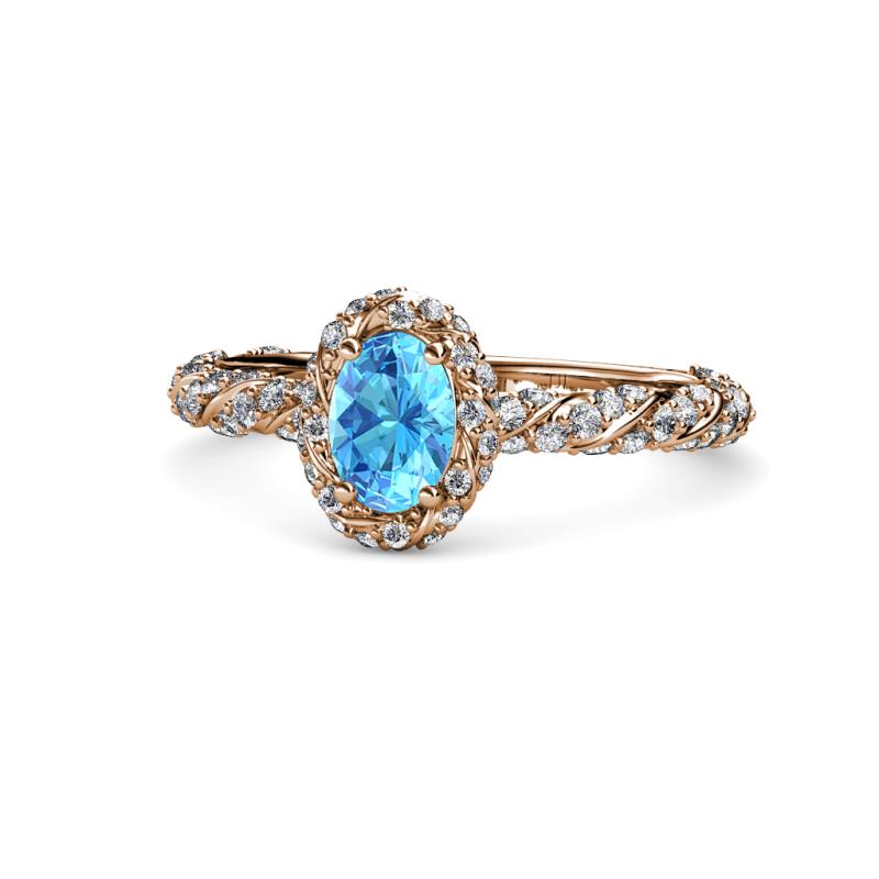 Allene Signature Oval Cut Halo Engagement Ring 