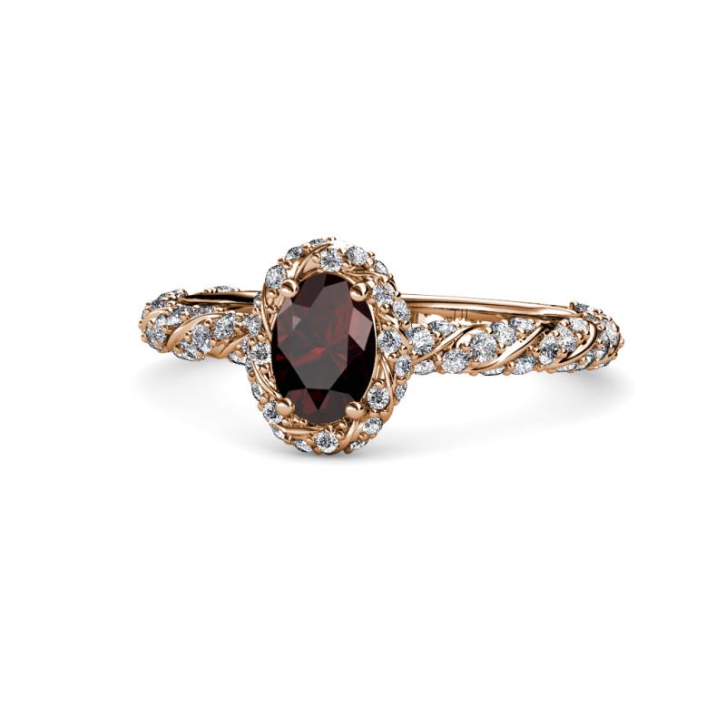 Allene Signature Oval Cut Halo Engagement Ring 