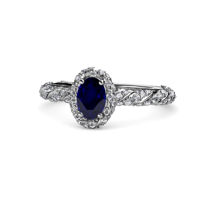 Allene Signature Oval Cut Halo Engagement Ring 