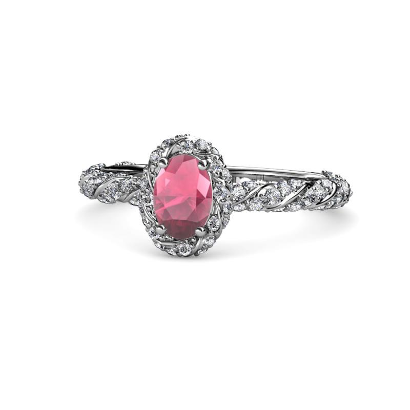 Allene Signature Oval Cut Halo Engagement Ring 