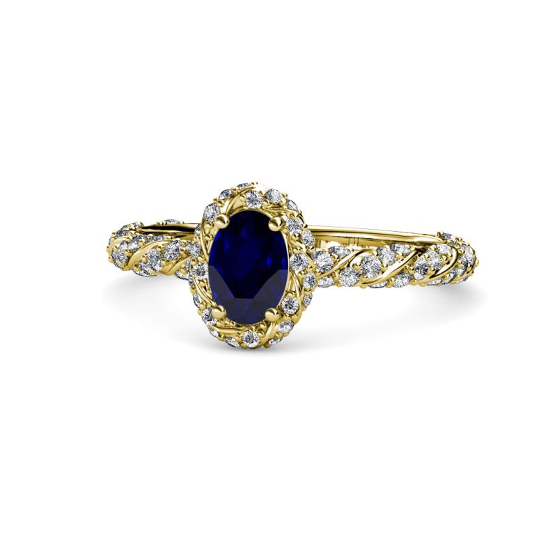 Allene Signature Oval Cut Halo Engagement Ring 