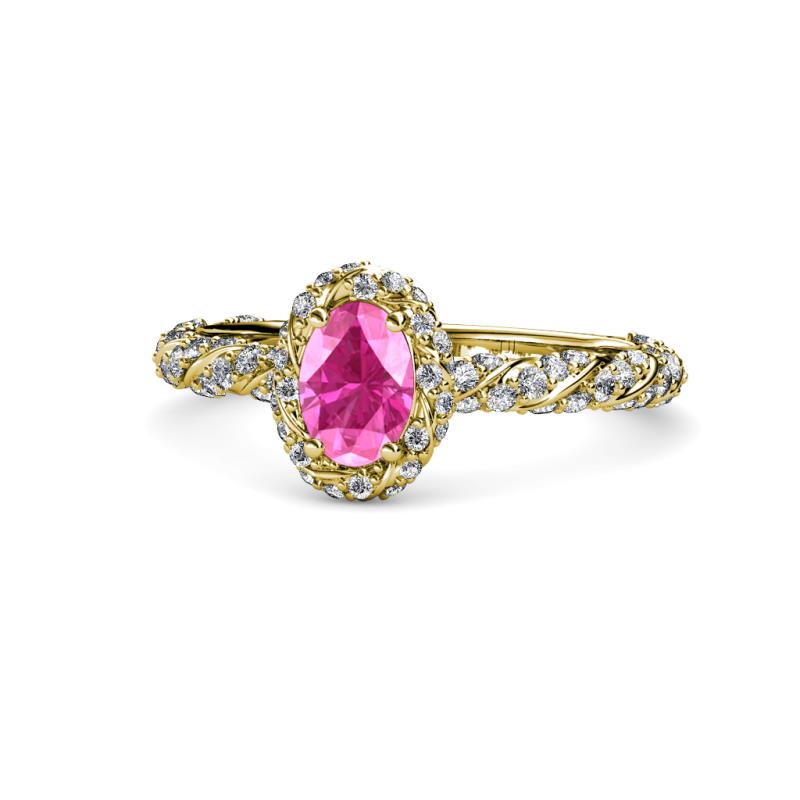 Allene Signature Oval Cut Halo Engagement Ring 