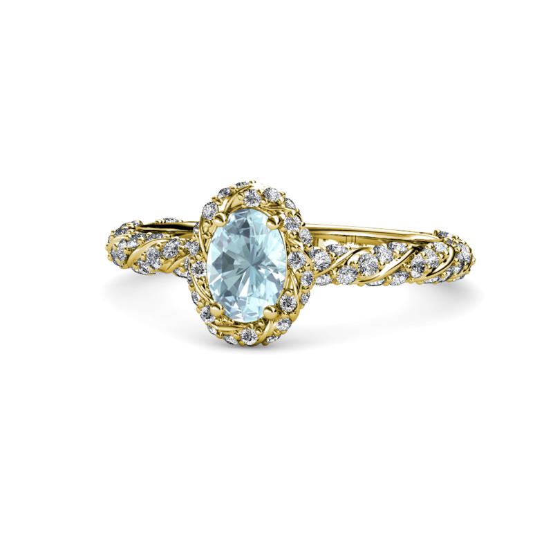 Allene Signature Oval Cut Halo Engagement Ring 