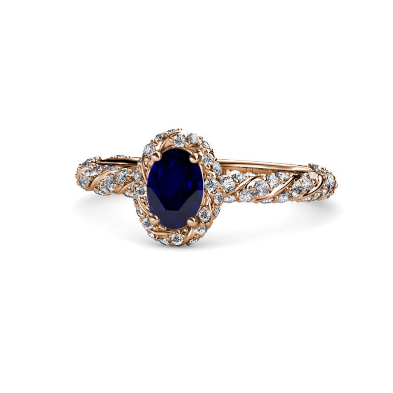 Allene Signature Oval Cut Halo Engagement Ring 