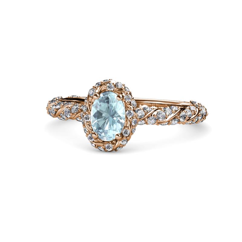 Allene Signature Oval Cut Halo Engagement Ring 