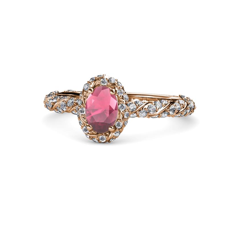 Allene Signature Oval Cut Halo Engagement Ring 