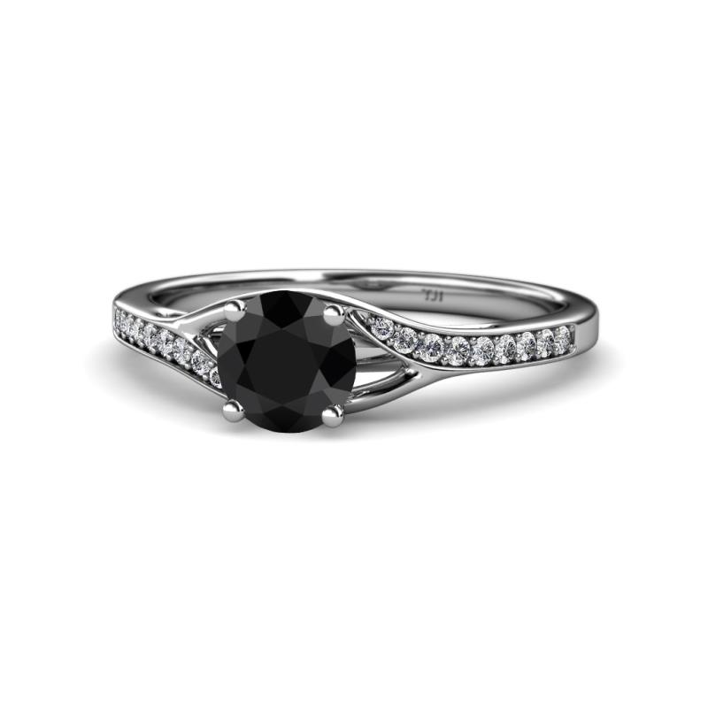 Grianne Signature Black and White Diamond Engagement Ring 