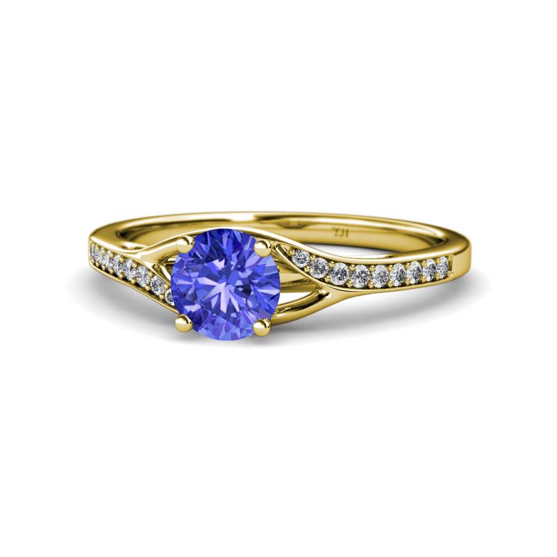 Grianne Signature Tanzanite and Diamond Engagement Ring 