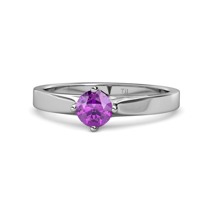 Neve Signature Amethyst 4 Prong Solitaire Engagement Ring 