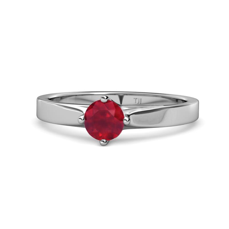 Neve Signature Ruby 4 Prong Solitaire Engagement Ring 