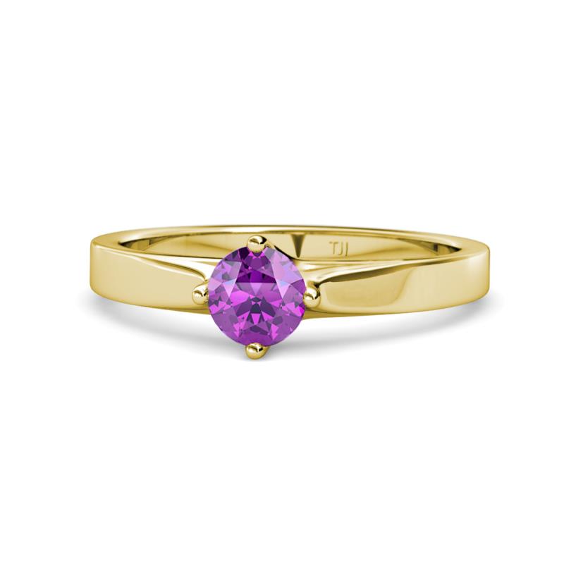 Neve Signature Amethyst 4 Prong Solitaire Engagement Ring 