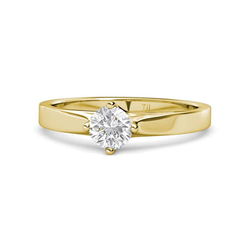 Neve Signature White Sapphire 4 Prong Solitaire Engagement Ring 