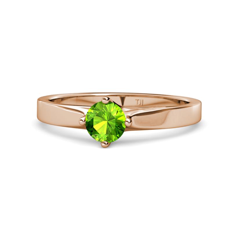 Neve Signature Peridot 4 Prong Solitaire Engagement Ring 