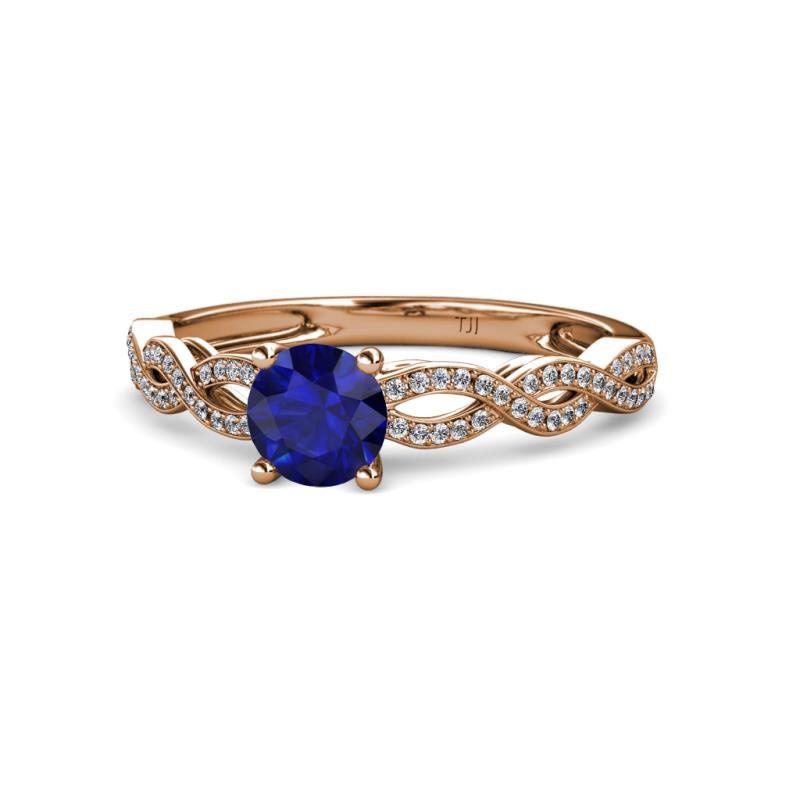 Anwil Signature Blue Sapphire and Diamond Engagement Ring 