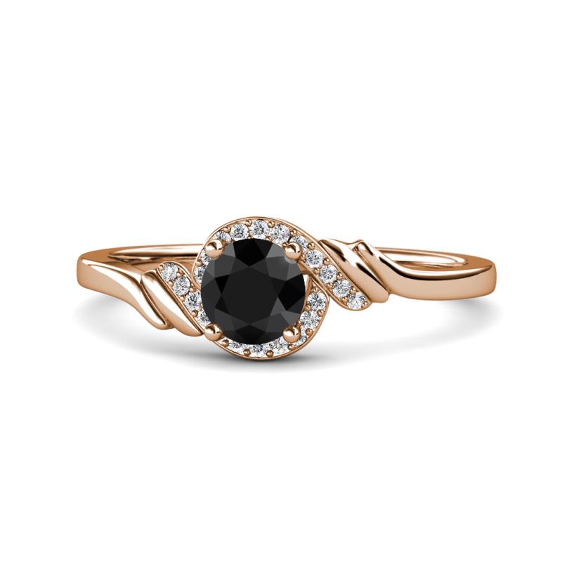 Oriana Signature Black and White Diamond Engagement Ring 