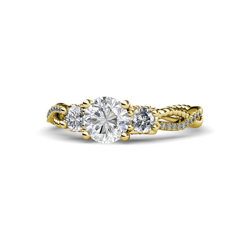 Alika Signature Diamond Three Stone Engagement Ring 