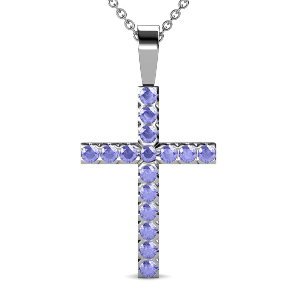 Aja Tanzanite Cross Pendant 