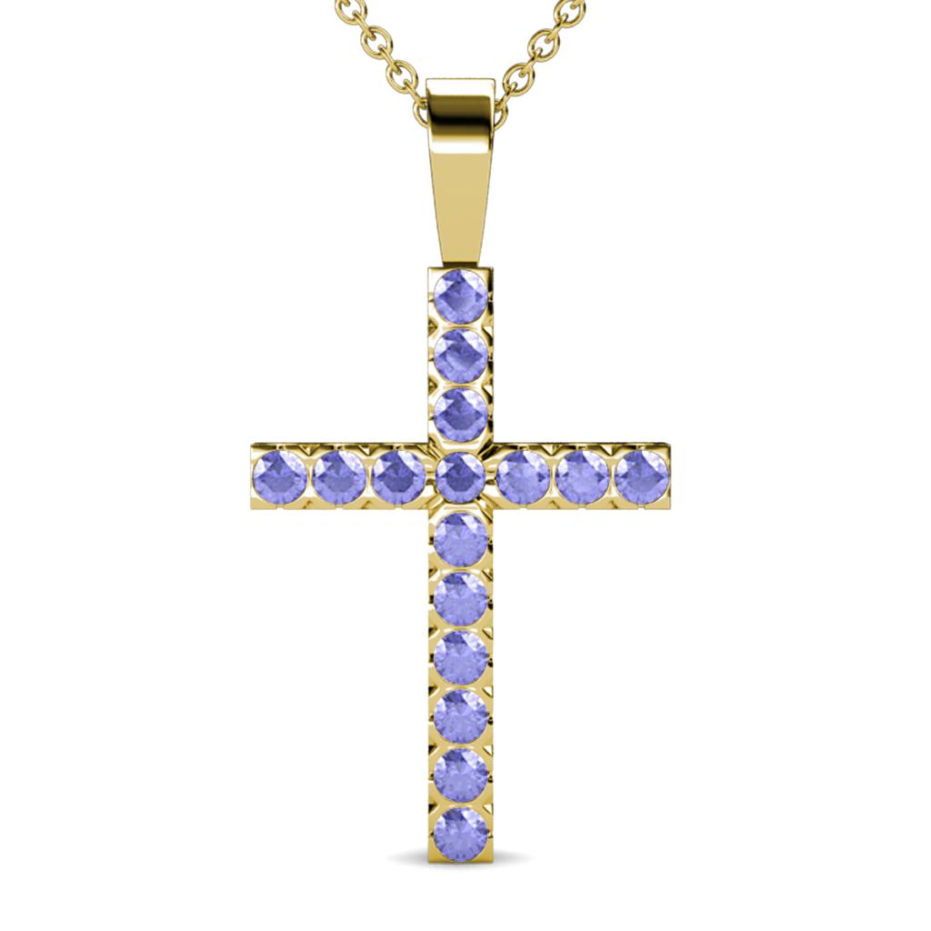 Aja Tanzanite Cross Pendant 